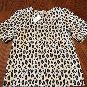 Ann Taylor Loft Leopard Print Top